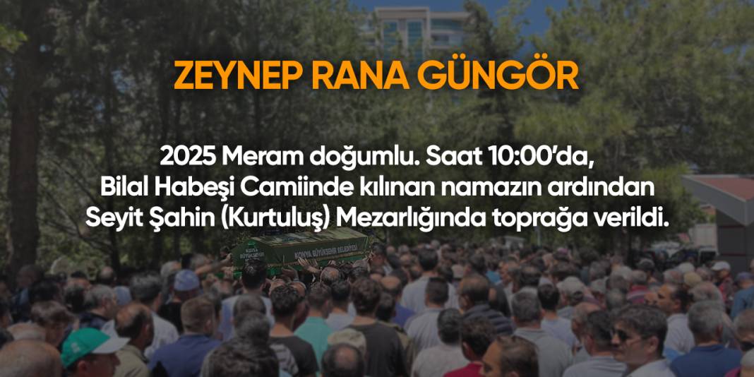 Konya'da bugün vefat edenler | 7 Mart 2025 13